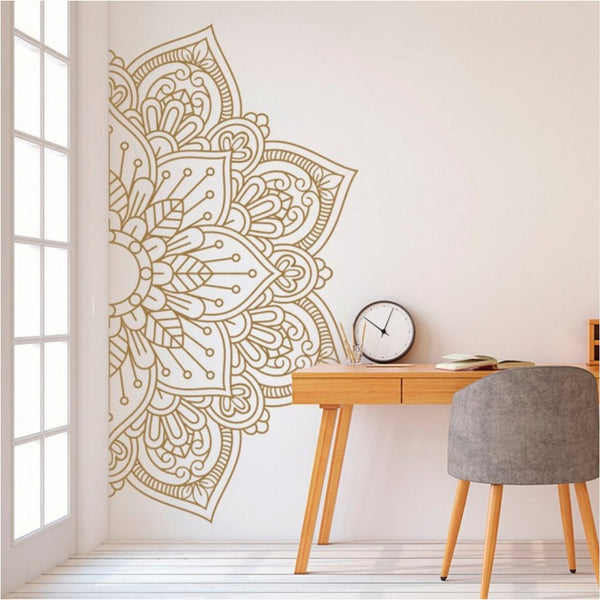Semicircle Mandala Carved Decorative Wall Sticker