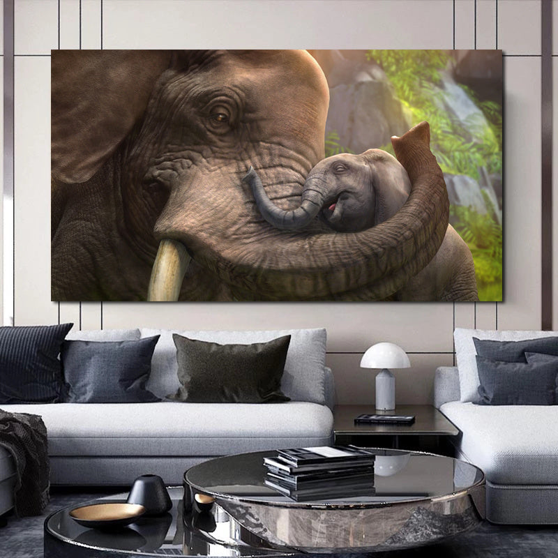 Home Simple Decorative Elephant Canvas Painting