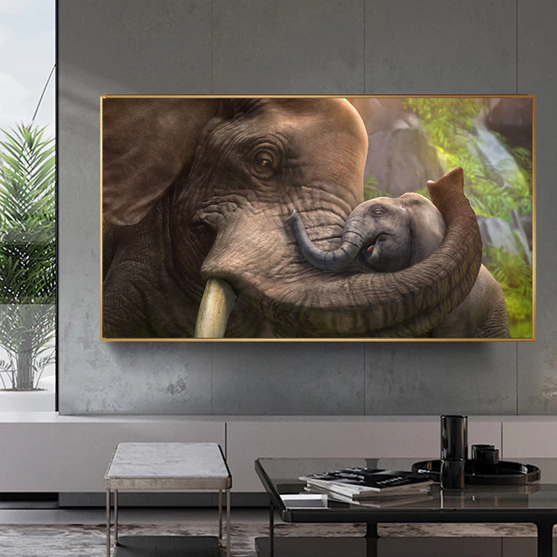 Home Simple Decorative Elephant Canvas Painting