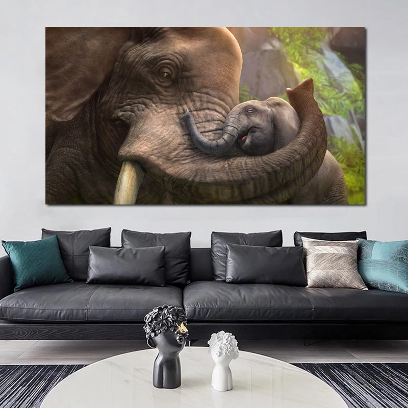 Home Simple Decorative Elephant Canvas Painting